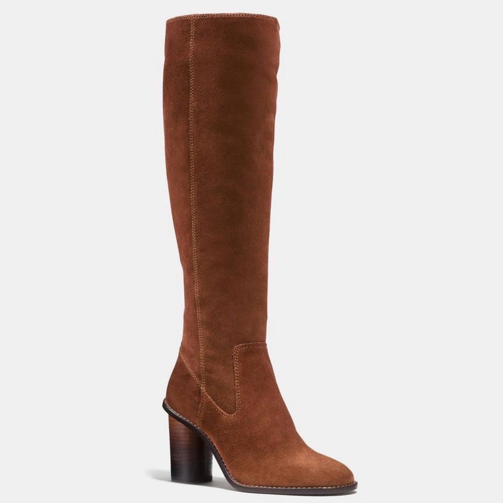 Coach Ombré Suede size 7 Knee High Boots “Saddle”